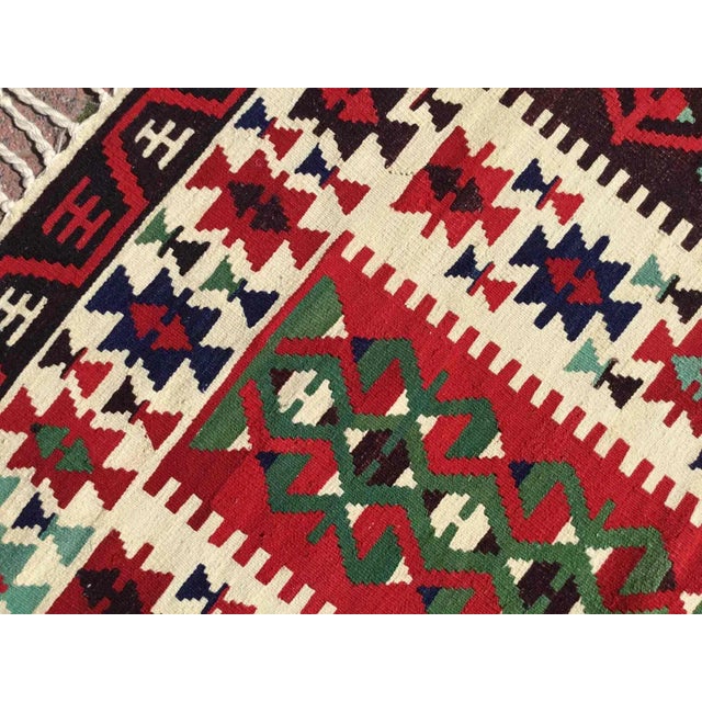 Textile 1960s Vintage Turkish Kilim Rug - For Sale - Image 7 of 10