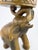 Wood Vintage Thai Hand-Carved Hardwood Elephant Side Table / Sculptural Stool For Sale - Image 7 of 18