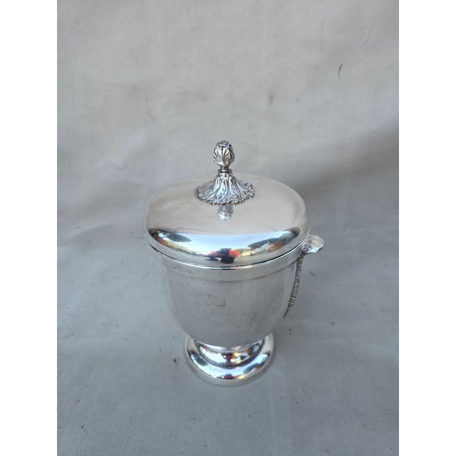Mid 20th Century Silver Plated Ice Bucket With Lid For Sale - Image 4 of 9