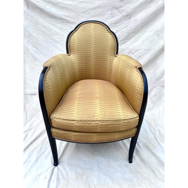 Mid 20th Century Pair of French Art Deco Bergere Chairs in the Style of Paul Follot For Sale - Image 5 of 12