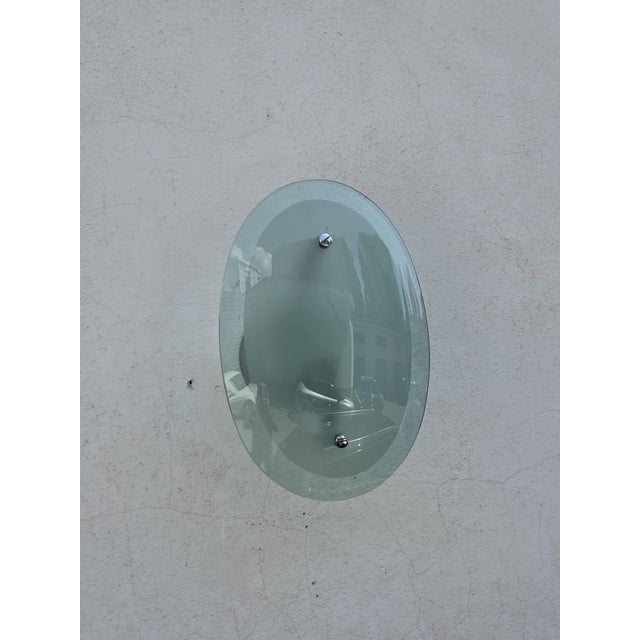 1960s Concave Oval Wall Lights in Green Crystal from Cristal Art Torino, 1960s, Set of 2 For Sale - Image 5 of 14