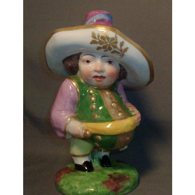 English Early 19th Century English Derby Porcelain Mansion House Dwarf Figure For Sale - Image 3 of 9