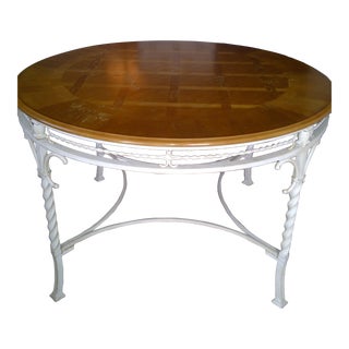 Round Table With Iron Base For Sale