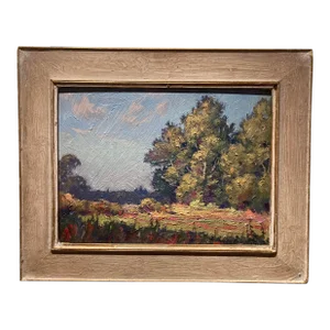 Anthony Buchta Mid-Century Landscape Painting, Framed
