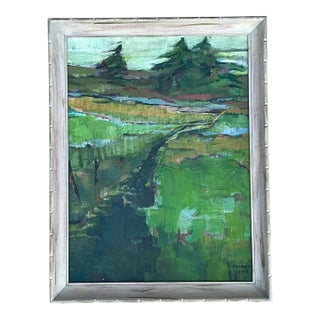 Vintage Original Landscape Oil on Canvas For Sale
