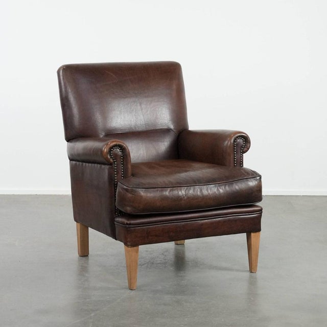 Club Chair in Sheepskin Leather For Sale - Image 15 of 15