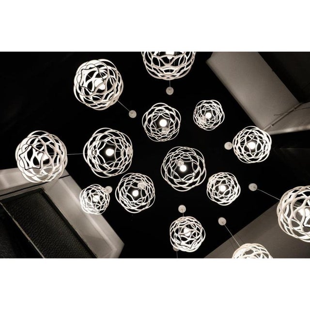 Nest LN1 Decorative Hanging Lamp in White Carrara Marble by Bufalini Marmi For Sale - Image 10 of 14