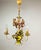 Vintage French Metal Flower Bouquet Three-Arm Chandelier, 1950s For Sale - Image 9 of 16
