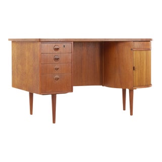 Kai Kristiansen Model 54 Mid Century Teak Boomerang Desk For Sale