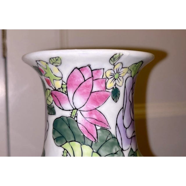Ceramic Vintage Chinese Vase For Sale - Image 7 of 11