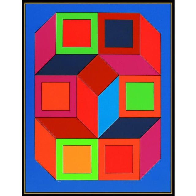 Message us to inquire about custom framing options! (Included for free with every purchase) Victory Vasarely Large and...
