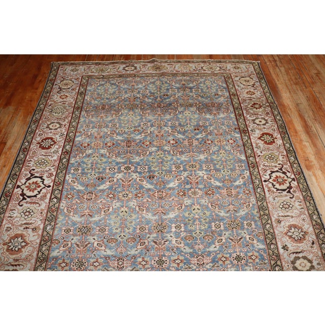 Early 20th Century Blue Persian Malayer Corridor Rug - 6'4" x 16'9" For Sale - Image 10 of 12