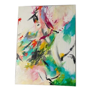 Large Abstract Modern Painting on Canvas For Sale