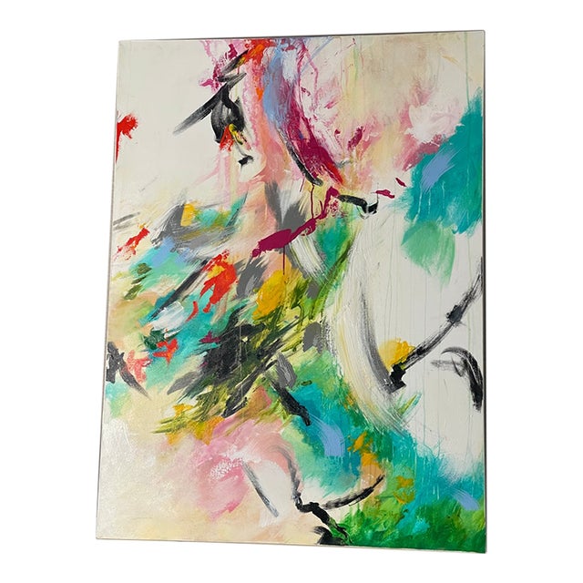 Large Abstract Modern Painting on Canvas For Sale