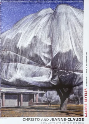 Vintage 1997 Christo & Jeanne-Claude “Wrapped Trees” Swiss Exhibition Poster