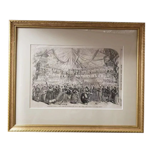 1864 Washington’s Birthday in New Orleans Framed Newspaper Engraving From Frank Leslie's Illustrated Newspaper