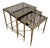 1940s Neoclassical style brass nesting tables. French work by Maison Jansen. For Sale