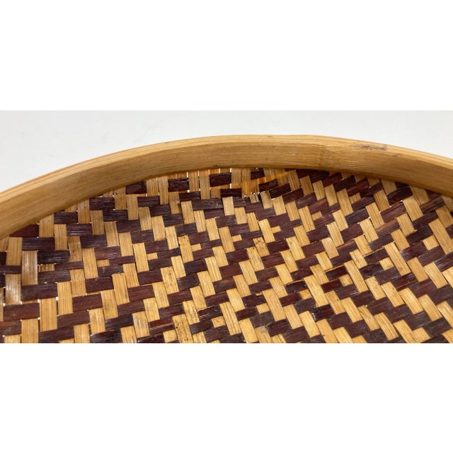 Woven Rattan Basket Tray For Sale In Kansas City - Image 6 of 9