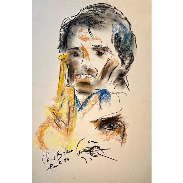 Gilbert Pauli, Chet Baker, 1990, Pastel on Paper For Sale - Image 9 of 9