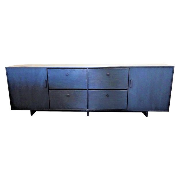Leather credenza cheap