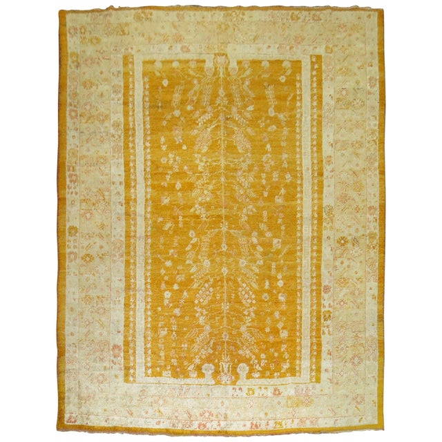 19th Century Angora Wool Oushak Rug For Sale - Image 15 of 18