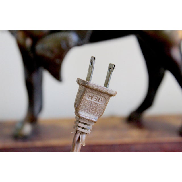 Vintage Mid-Century Western Horse Tv Lamp With Jeweled Saddle Accent, Circa 1950s–1960s For Sale - Image 12 of 13