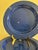 Vintage Emile Henry France Cobalt Blue Ribbed Salad Plates, Set of 11 For Sale - Image 9 of 10