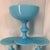 Shabby Chic Vintage French Turquoise Blue Opaline Glass Champagne Coupes or Sherbet Glasses, by Portieux Vallerysthal Set of 10 For Sale - Image 3 of 9