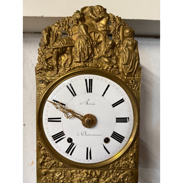 A late 19th century Morbier works for a tall case clock from Boivin at Chateauroux. Movement has been professionally...