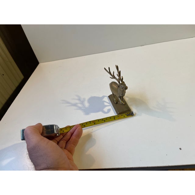 Gold Vintage Brass Deer Figurine, 1980s For Sale - Image 8 of 9