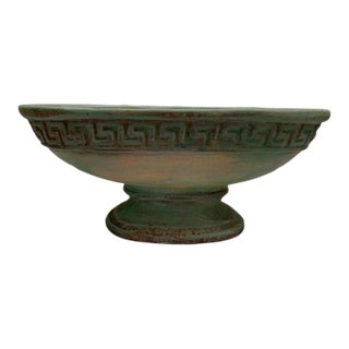 Large Vintage Terracotta Plant Pedestal Vessel For Sale