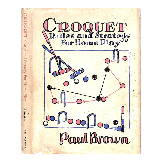 "Croquet Rules and Strategy for Home Play" Book 1957 Brown, Paul For Sale