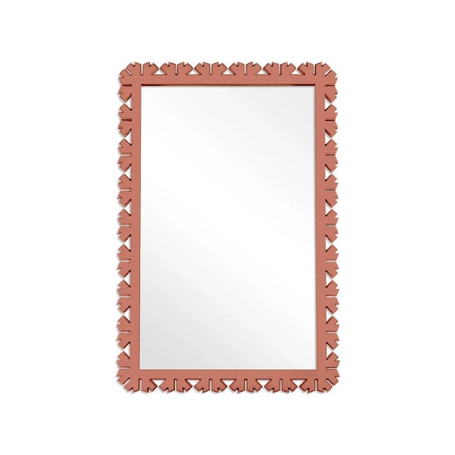 Contemporary Fleur Home Audubon Bamboo Sticks Rectangle Mirror in Red Earth, 35.5x50.5 For Sale - Image 3 of 3