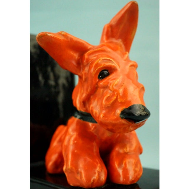 Art Deco Ceramic Scotch Terrier Bookends by Ida Meisinger for Goldscheider, Austria, 1920s, Set of 2 For Sale - Image 18 of 18