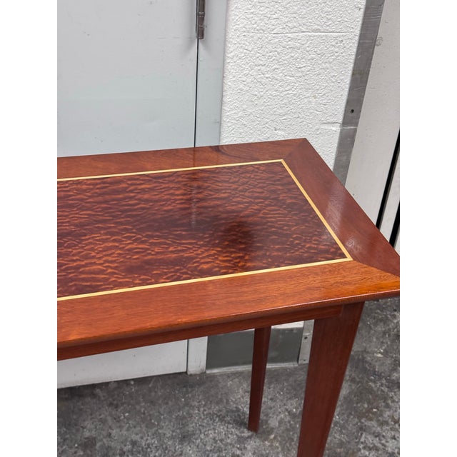 Brown Circa 1998 Ron Trumble for Trumblewood Console Table For Sale - Image 8 of 12