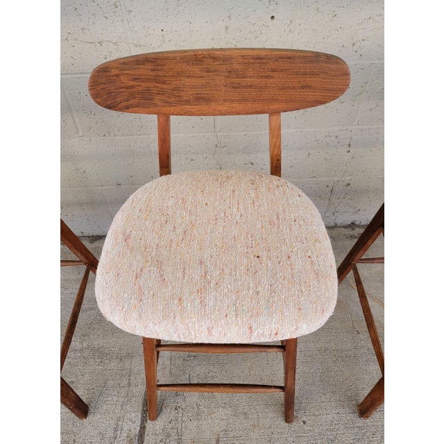 Mid-Century Modern Counter Top Stools - Set 3 For Sale In San Francisco - Image 6 of 15