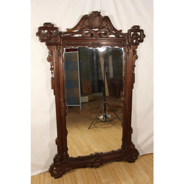 Large Late 19th Century Japanese Mirror attributed to Viardot, 1890s For Sale - Image 10 of 11