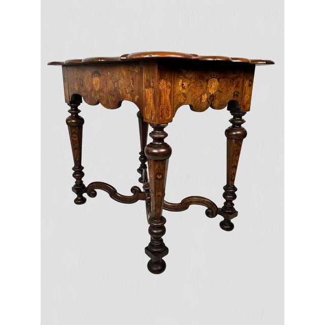 19th C Victorian Dutch Marquetry Occasional Table For Sale - Image 4 of 12