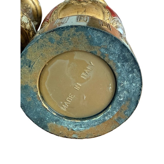 Metal Vintage Italian Baroque Revival Gilt Salt Shaker and Pepper Mill For Sale - Image 7 of 11