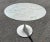 Carrara Marble Metal Tulip Dining Table For Sale In West Palm - Image 6 of 7