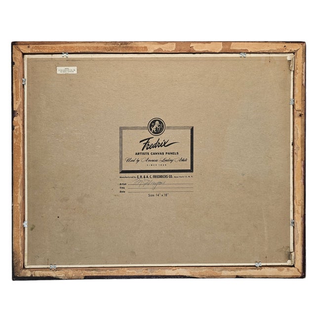 Wood Garden Stairs Painting Signed 18.5" X 14.75" For Sale - Image 7 of 9