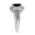 Haus of Brilliance .925 Sterling Silver Prong Set Natural Oval Shape 9X7 MM Purple Amethyst Solitaire and Diamond Accent Ring - Ring Size 5 For Sale - Image 4 of 7