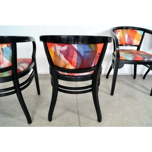 1980’s Postmodern Nienkamper Armchairs - Set of 4 For Sale - Image 10 of 12