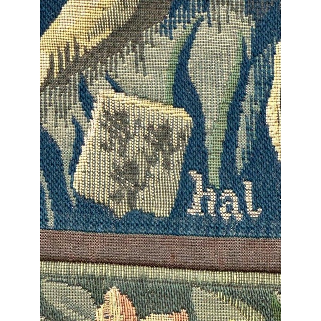 Mid-Century French Jacquard Halluin Tapestry with Verdure Mallard in the style of Aubusson, 1960s For Sale - Image 14 of 18