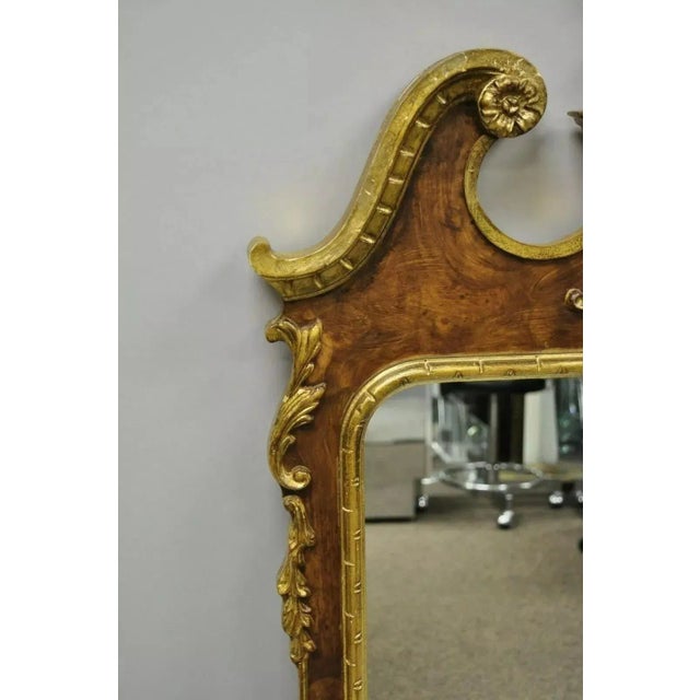 Late 20th Century Vintage Decorative Crafts Inc American Federal Carved Wood Gold Gilt Wall Mirror For Sale - Image 5 of 10