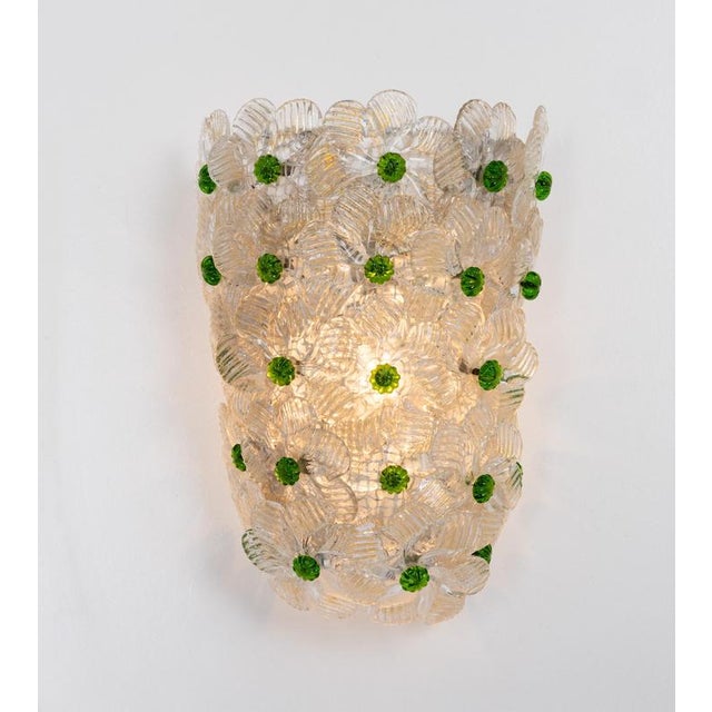 Vintage Petite Murano Glass Wall Sconce from Barovier & Toso, Italy, 1970s For Sale - Image 9 of 10