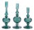 Ribbed Glass Taper Candle Holder (Set of 3) For Sale
