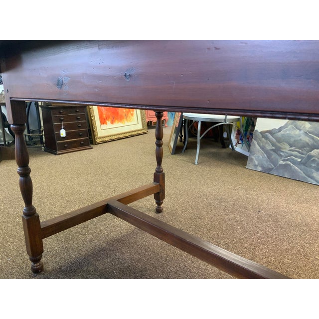 Late 20th Century Replica of Early American Tavern Table For Sale - Image 12 of 13