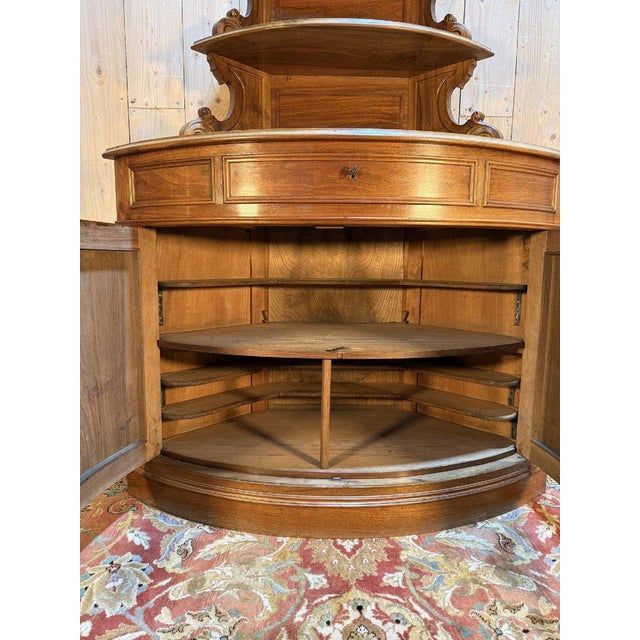 Louis Philippe Corner Cabinet in Solid Wood For Sale - Image 6 of 7
