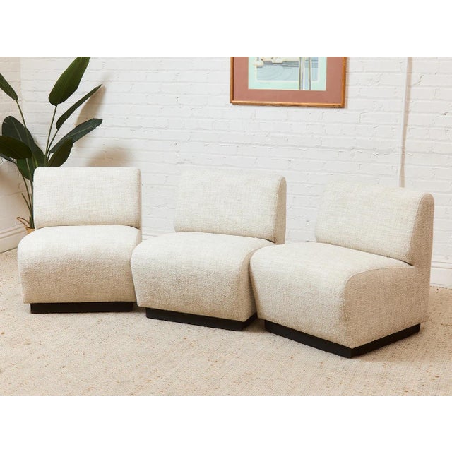 Textile Mid 20th Century Tappo Modular Sofa Styled After John Mascheroni for Vecta in Almond Tweed For Sale - Image 7 of 8